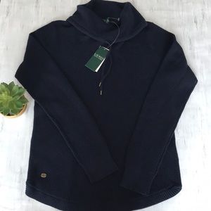 Lauren Ralph Lauren Drawstring cowl neck sweater